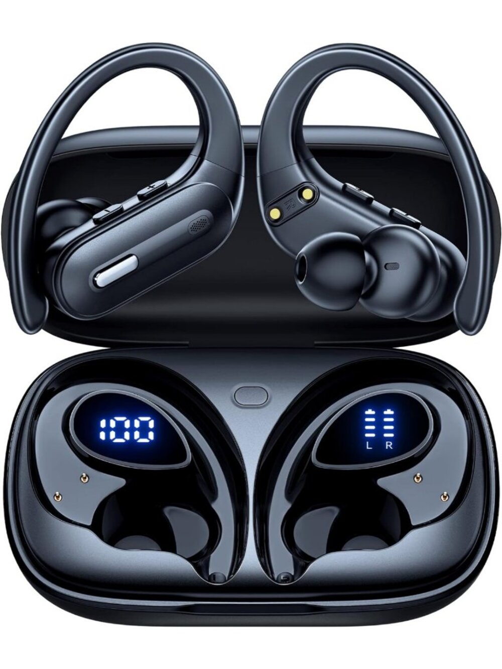 Wireless Active Noise Cancelling Earbuds - 90H Playtime, Waterproof, Hi-Fi Bass